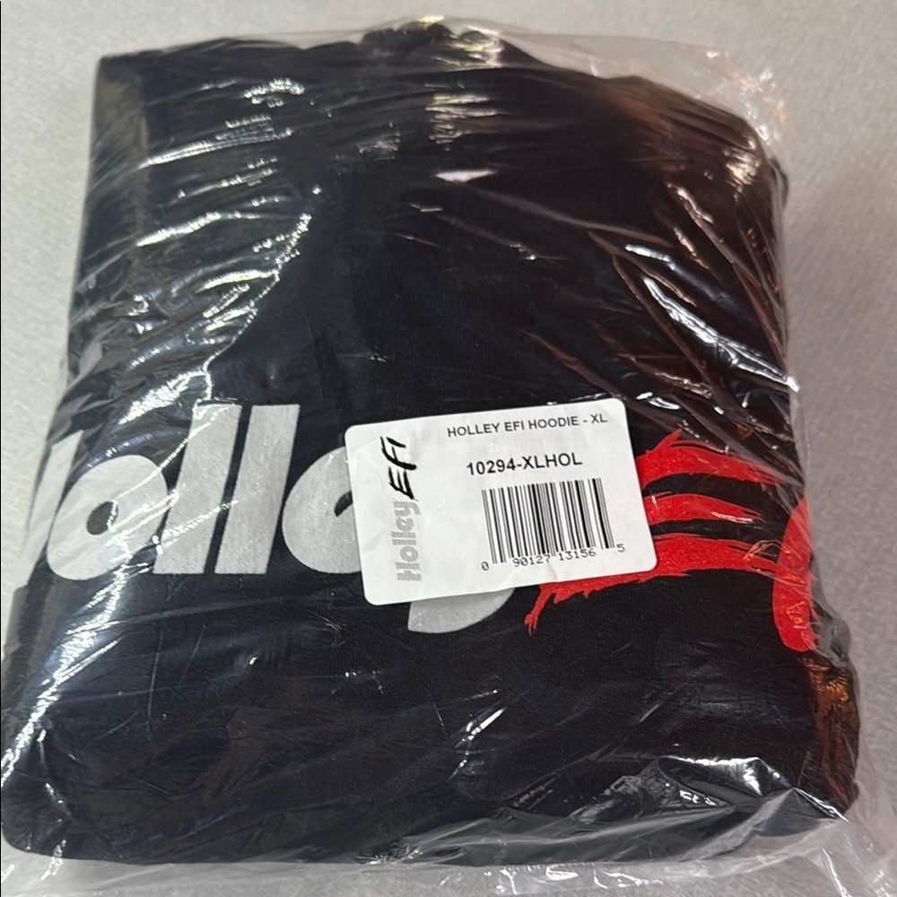 Red and Black Sweatshirt with Bold Logo
